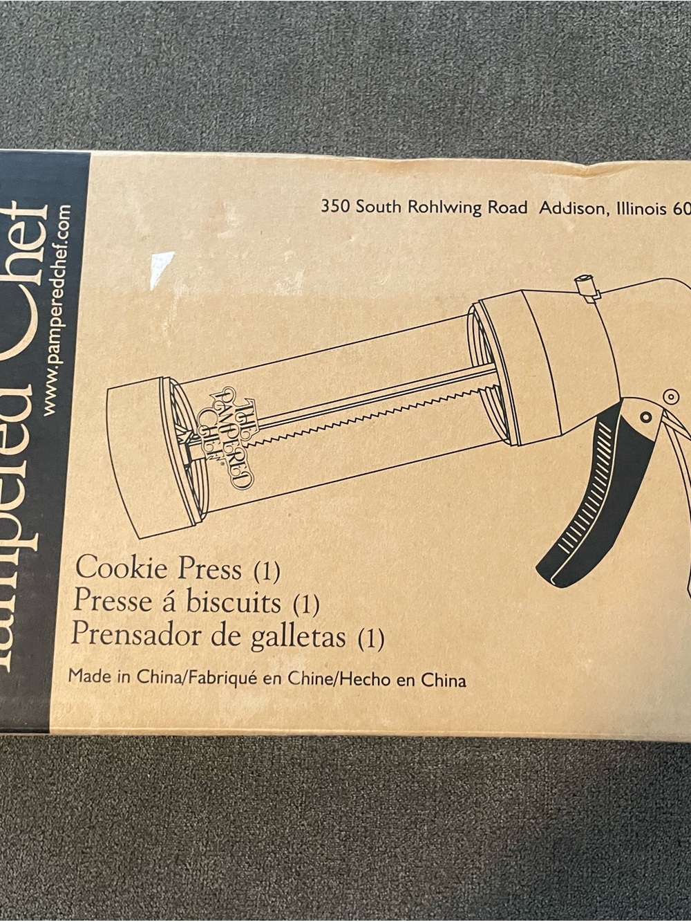 Pampered Chef Cookie Press in Brown and Black